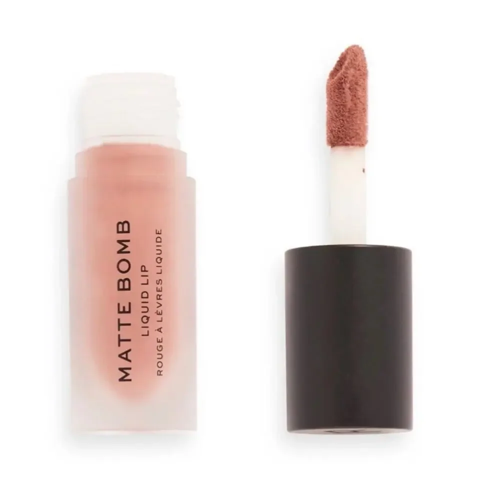 Makeup Revolution Matte Bomb Creamy Velvet Finish Liquid Lipstick Delicate Brown